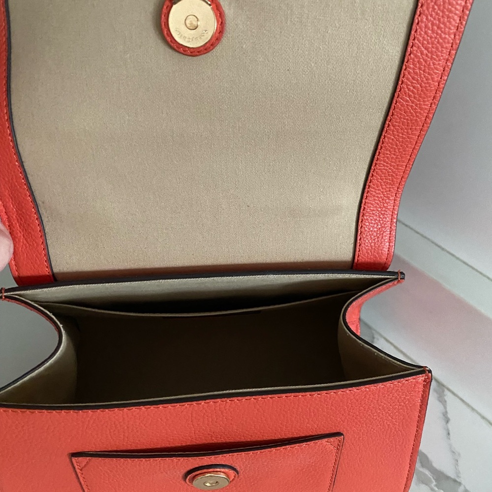 🆕 SEE BY CHLOE JOAN MINI CROSSBODY BAG FLAP TOP HANDLE GIPSY ORANGE LEATHER - Picture 14 of 16